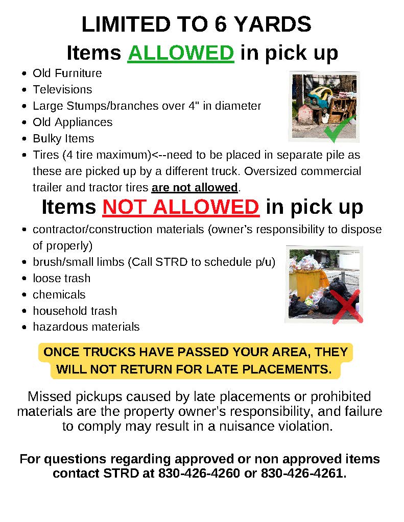 Fall 2025 STRD Bulk Pick Up