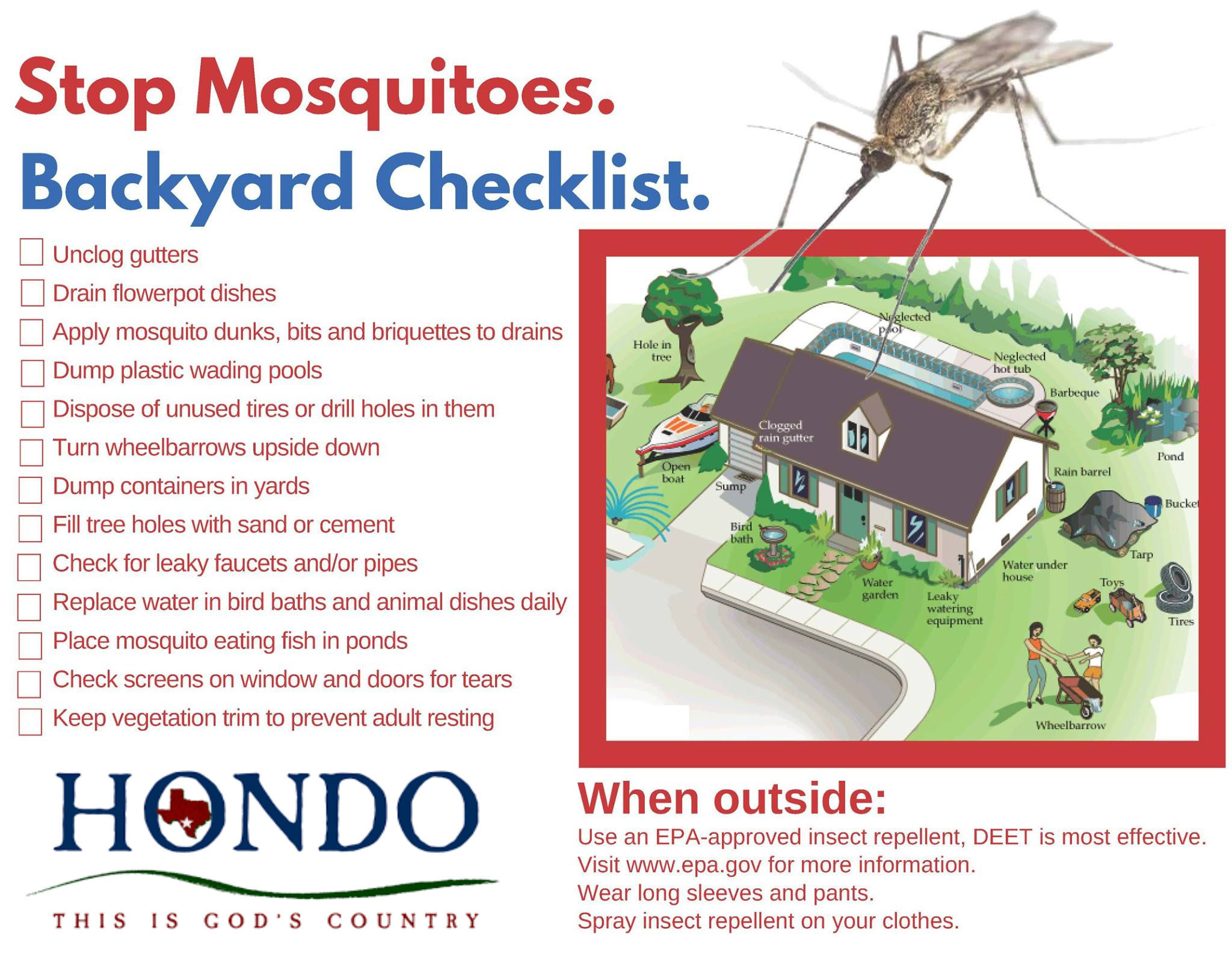 City of Hondo Check List Mosquitos